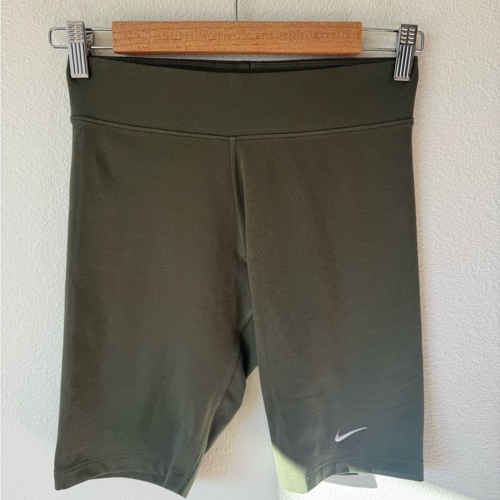 Nike Olive Green Biker Shorts